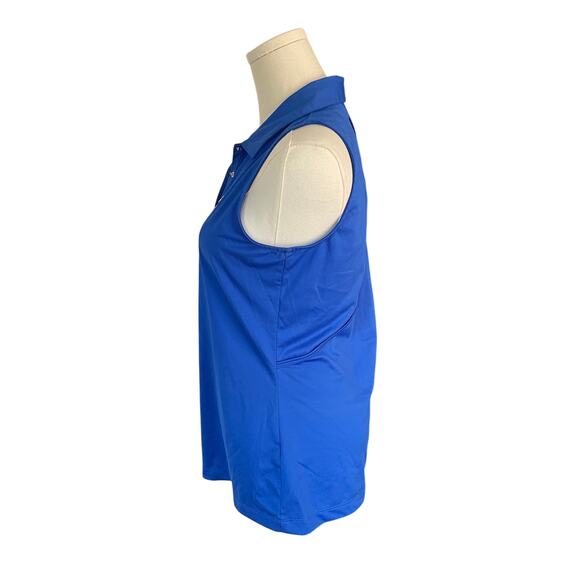 EPNY Womens Polo Sleeveless Golf Vented Back Sporty Rich Snap Collar Size Small - Picture 4 of 8